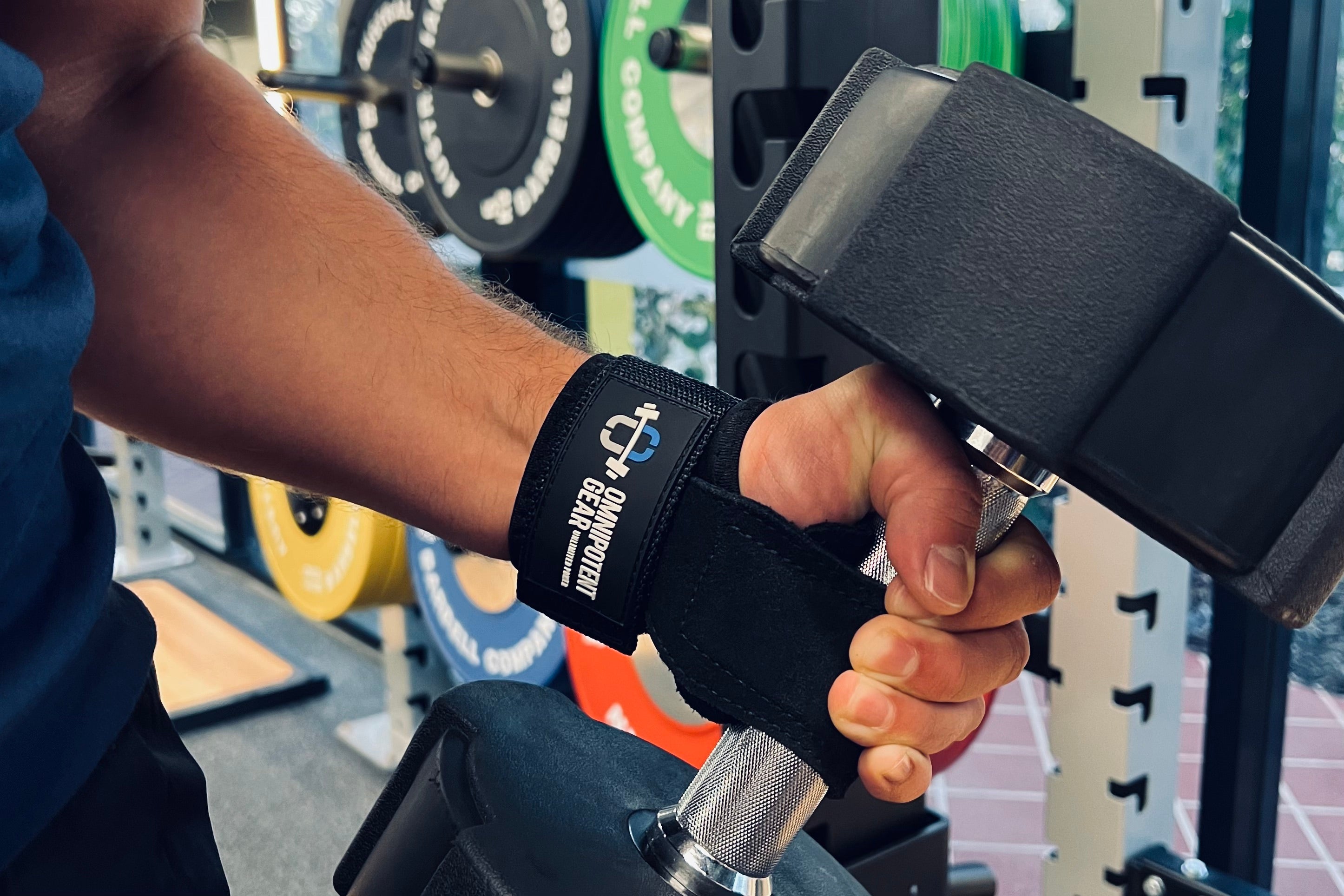 Gym grips create a secure grip in the gym